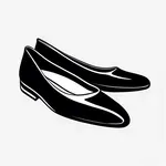 pair of simple black flats image